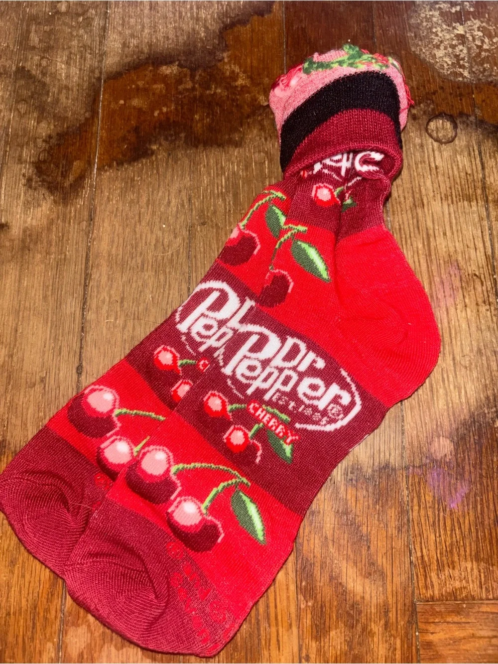 Cherry Men's Novelty Crew Socks - Red